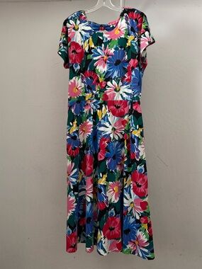Bundle 3 for 50% off 1980s Floral Print Jersey Dress, As-Is